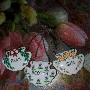 Used Bone China Artone England Liquor Bottle Tags